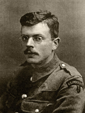 Ivor Gurney circa 1915 in Gloucestershire Regiment uniform. Image courtesy of Gloucestershire County Archive.
