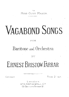 Title page of Ernest Farrar's Vagabond Songs of 1913